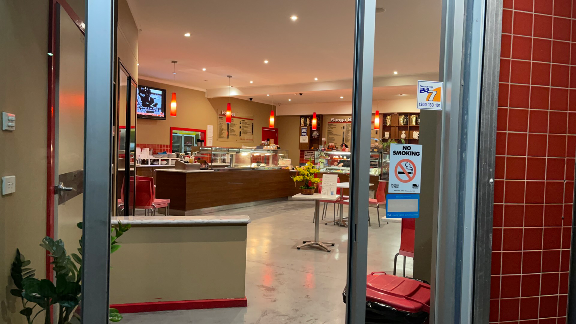 Interior view of Coffee On Bate showing the service counter and dining area