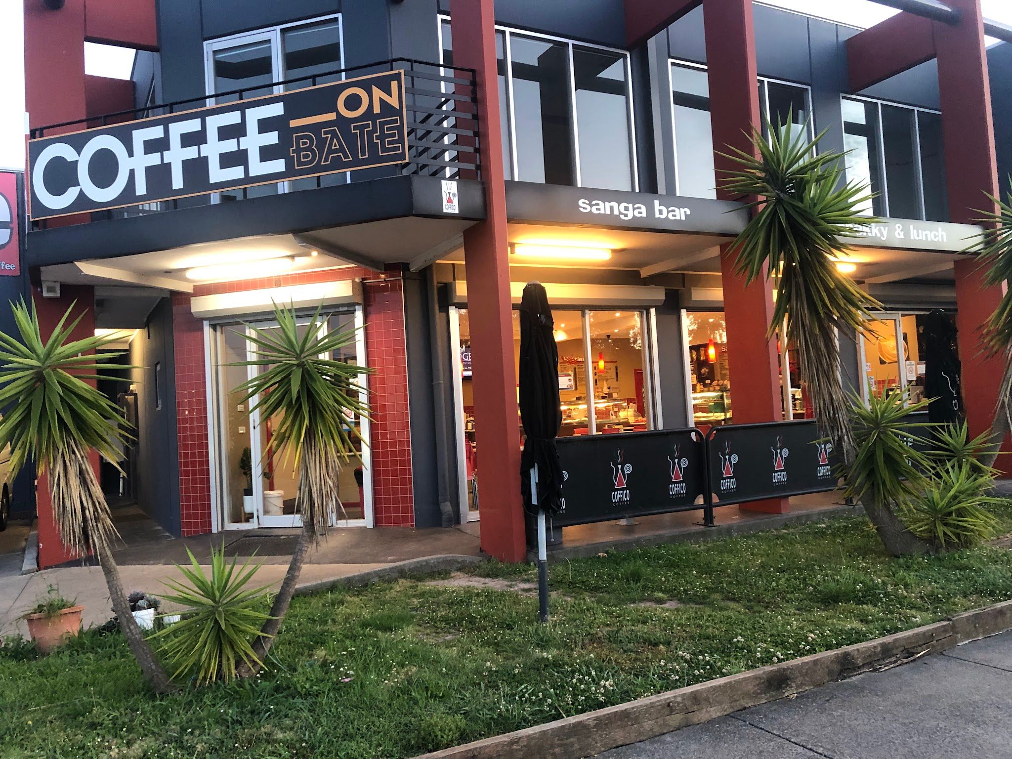 Coffee On Bate storefront exterior with signage and entrance